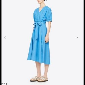 3.1 Phillip Lim Belted Blue Dress w Sleeves SZ: 2